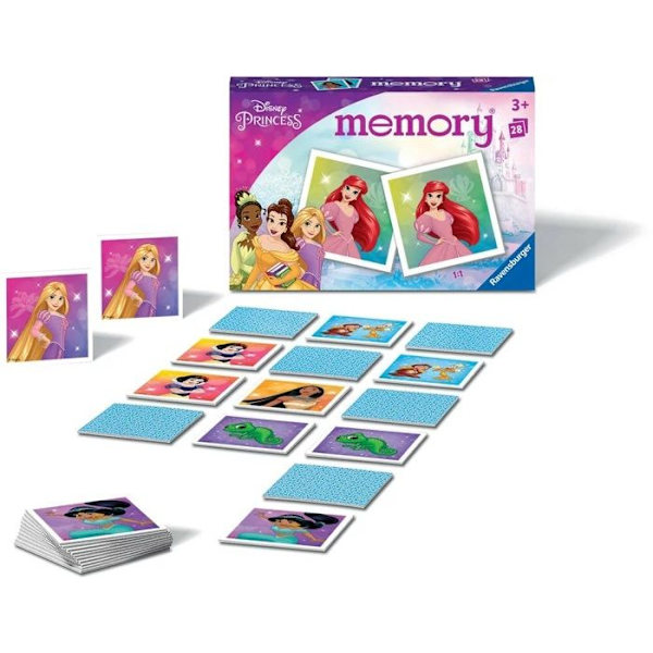 Spelkort Memory Game Disney Princesses RAVENSBURGER familjebrädspel Rosa