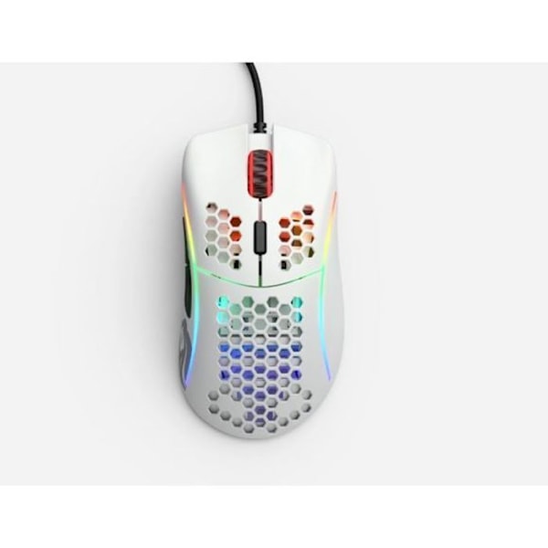 Gamingmus - Glorious - Model D - Blank Glänsande - Trådad - 12000 dpi - 6 knappar