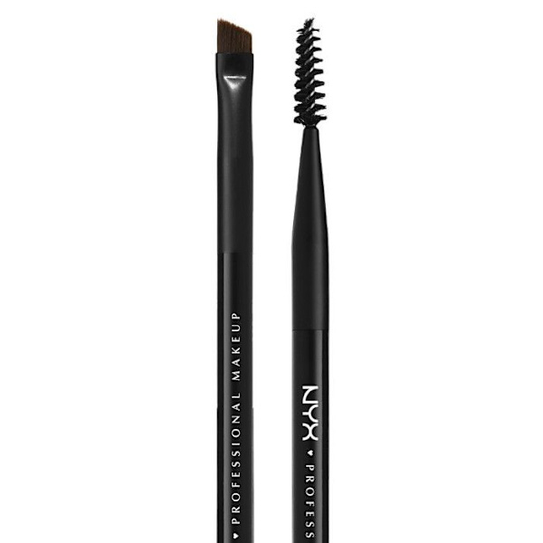 Brynspensel - NYX - Nyx Pro Brush Dual Brow - Dubbelände - Precision - Syntetiska fibrer N/A