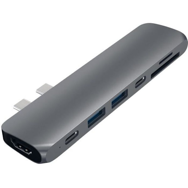 Satechi Aluminium Type-C Pro Hub Adapter Dockningsstation - Thunderbolt 3 - 11,4 cm x 2,79 cm x 1,02 cm - 39,7 g