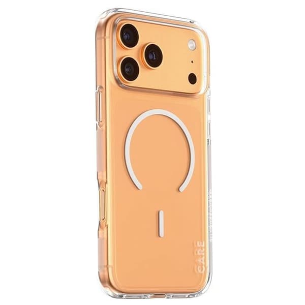 Chockresistant MagSafe-fodral för iPhone 17 Pro Max Panzer Glass Transparent Vit