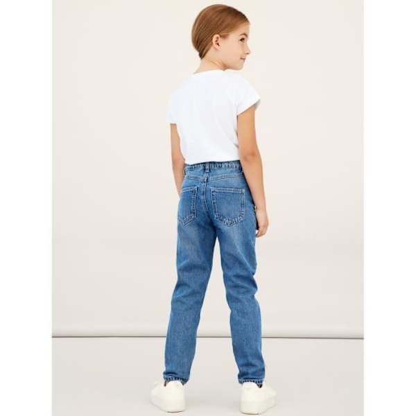 Flickjeans NAME IT Rosa Dnmatando - Blå - Hög midja - Förstörd effekt - 8 år