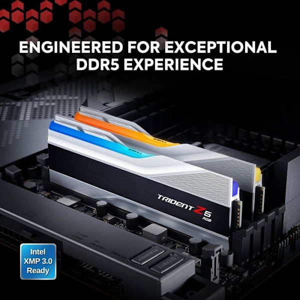 G.Skill Trident Z5 RGB 64 GB DDR5 6000 MHz CL32 RAM-minne - Dual Channel Silver Kit