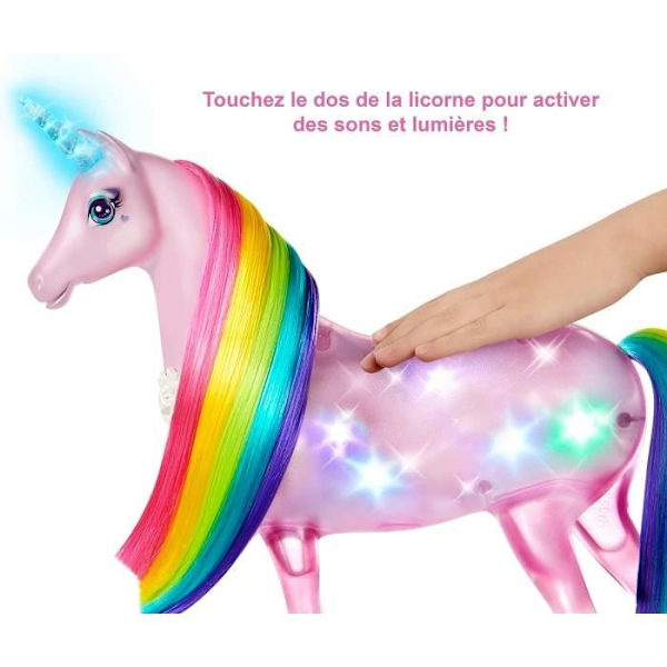 Pink Unicorn Magic Lights Barbie Dreamtopia - BARBIE - Flera ljud- och ljussekvenser Rosa