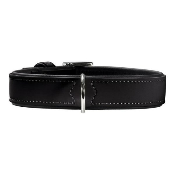 Hundhalsband - Hunter - Softie - Imiterat läder - Svart - Storlek 50 Svart