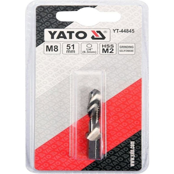 Delad mätverktyg Yato - YT-44845 - 'Tariff M2 HSS, M8 HEX 1/4, längd 51 mm'''