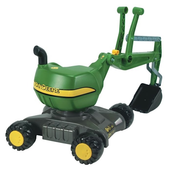 ROLLY LEKSAK JOHN DEERE Grävmaskin på hjul Rolly-serien Tillbehör Grön