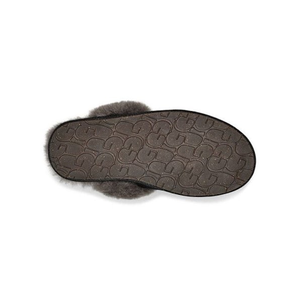 Chausson - UGG - SCUFFETTE II - Läder i mocka - Innersula i fårskinn - Gummisula Mörkgrå 38