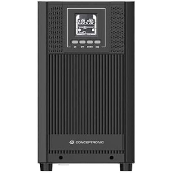 Strömförsörjning UPS - CONCEPTRONIC - ZEUS52ES3K - 3 kVA - 2700 W - 4 AC-utgångar - Dubbelkonvertering
