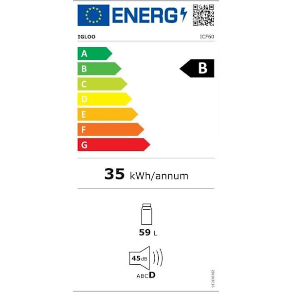 Elektrisk kylbox - IGLOO ICF60 - 240 V - Blå - 58 L Blå