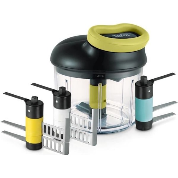 TEFAL CHOPPER 5 sekunder Maxi Kit 900 ml (emulsion + is + puré + multifunktionsblad) K1321044 Puré + emulsion + glass + multifunk