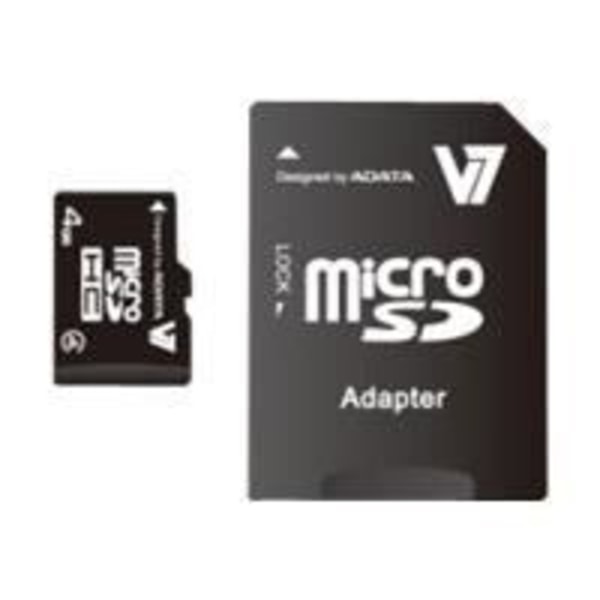Micro SDHC V7-kort - 4 GB - Klass 4 - 4 MB/s Läs - 4 MB/s Skriv