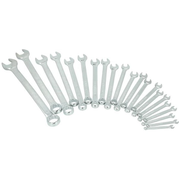 21-delars blandade metriska nyckelsats - KS TOOLS - 922.0048 - I väskan - 6 till 28 mm - Gaffelvinkel och sned öga vid 15°