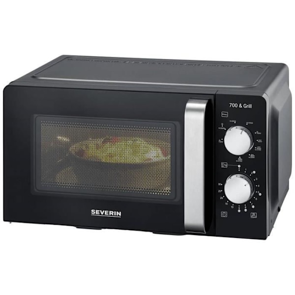 Severin 7781 Svart mikrovågsugn 700 W timerfunktion, grillfunktion