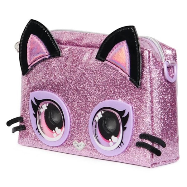 PURSE PETS - Kattungepåse - Rosa glitter - Ljusfunktion - Batterier medföljer glitterrosa