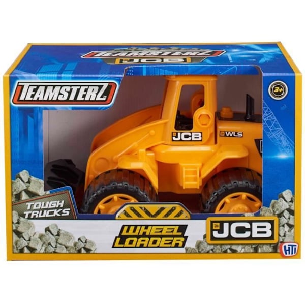 Byggleksak - HTI - HTI Teamsterz JCB lastare stora hjul - Utomhus - Gul och svart gult och svart