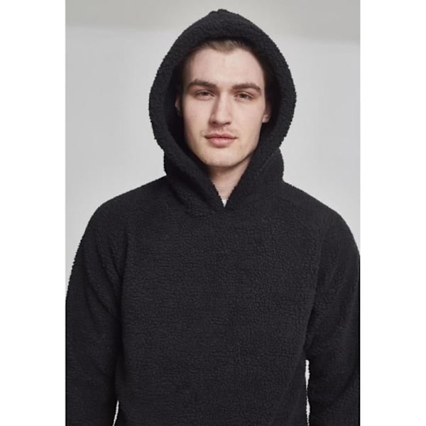 Huvtröja - Urban Classic - Sherpa - Beige - Långärmad - 100% Polyester svart jag
