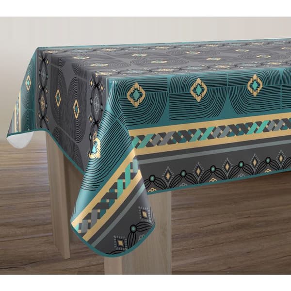 Fläckavvisande duk Valparaiso blå 150 x 240 cm - vattenavvisande polyester, lättskött blå