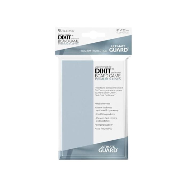 Paket med 90 Ultimate Guard Premium Soft Sleeves för Dixit-brädspel