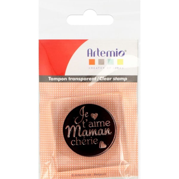 Tampon Transparent + block Jag älskar dig mamma Färglös