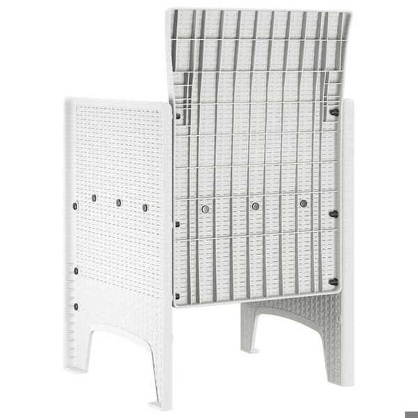 vidaXL Trädgårdssoffa 4 st Vit 53 x 49 x 85 cm Polypropen 847479