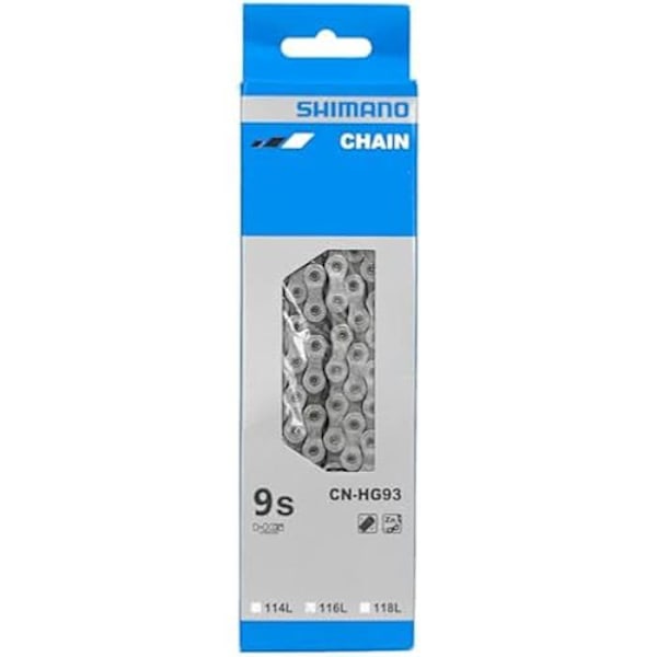 9-växlad kedja - SHIMANO - CN-HG93 - Silver - För vuxna - Unisex Silver