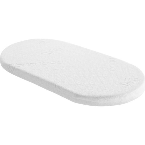 Bassinet madrass utan avtagbart och vändbart överdrag 32x72cm - Vit - Made in France - P'tit Lit Vit