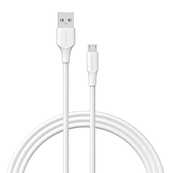 USB 2.0 Laddkabel - VENTION - Micro USB - 1 m - 2A - Vit Vit