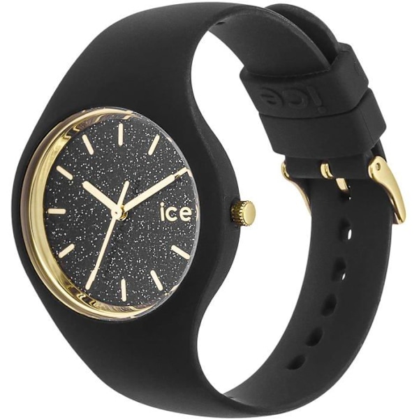 Ice-Watch - ICE glitter Svart - Damarmbandsur med silikonband - 001349 (Liten)