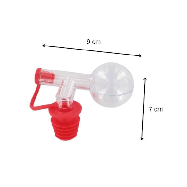 Bouchon doser kula 2,5 cl Fackelmann Transparent, röd