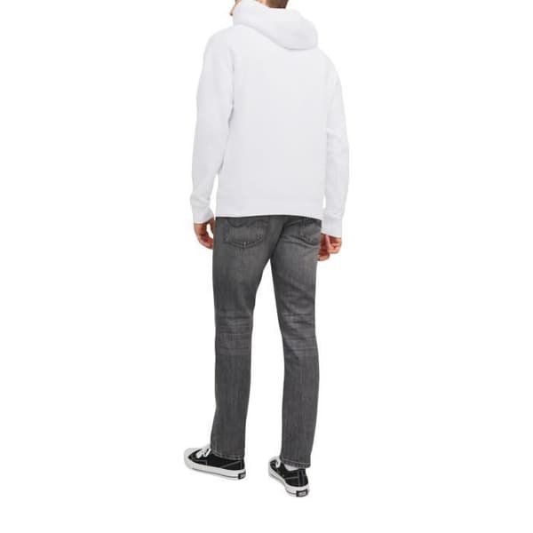 Sweatshirt - JACK & JONES - Rak huvakrage - Vit Vit S
