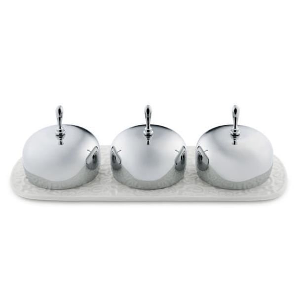 Alessi MW15 Dressed - Confiturier Blanc 3-facks syltmaskin med lock