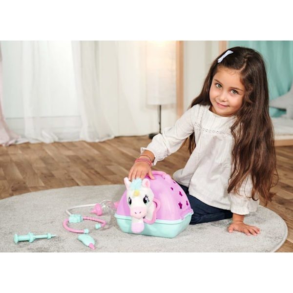 Simba plyschleksak - 105542140 - Doktor med plysch enhörning / 20 cm/resväska 23 x 20 cm att fälla ner / 3 år +,