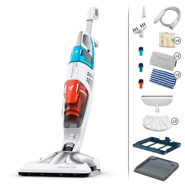Dammaskin Rowenta Clean & Steam Multi RY8544WH Vit, Blå