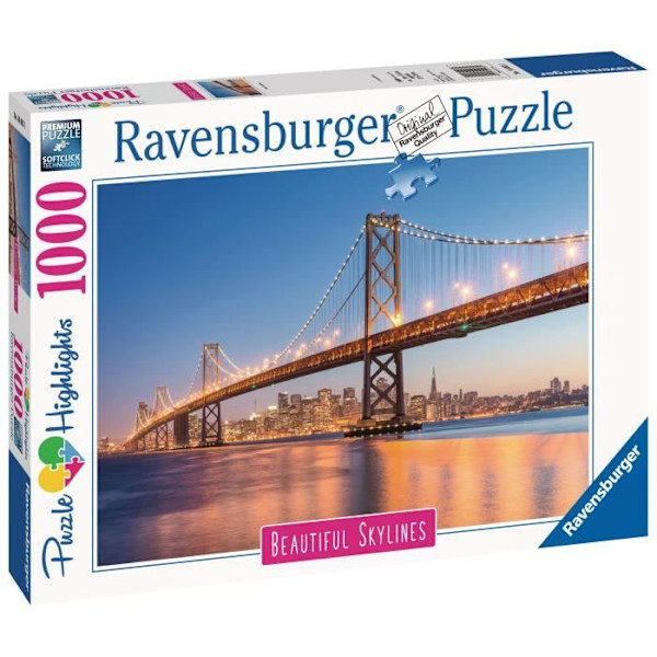 1000 bitars pussel San Francisco - RAVENSBURGER - Arkitektur och monument - Blandat Flerfärgad