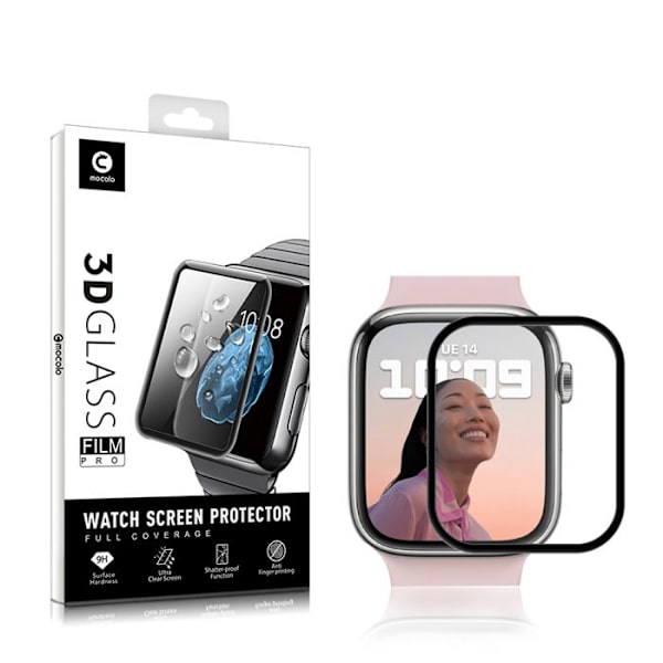 Skyddsglas för Apple Watch 7/8 45 mm skärm Mocolo 3D Glass Full Glue