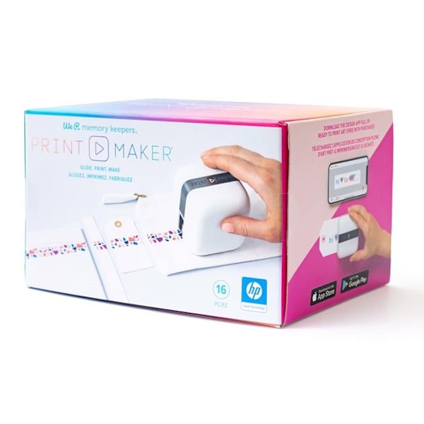 Skärmaskin - dekoratör We r memory keepers - 60000081 - We R Printmaker Allt-i-ett-kit Vit