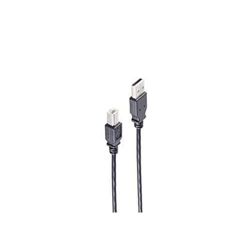 USB-kabel - SHIVERPEAKS - A-B - USB 2.0 Höghastighet - 0,25 m - Svart