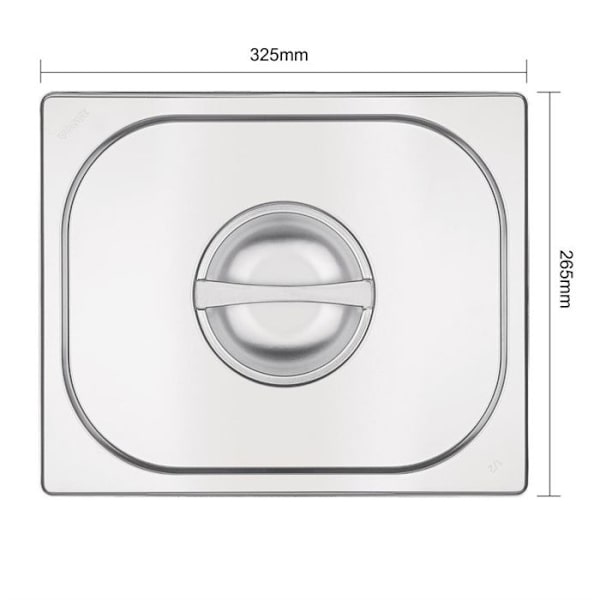 Rostfritt stål Gastrobehållare lock GN 1/2 - Vogue