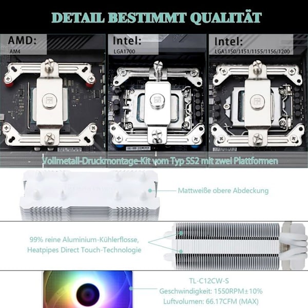 Kyla - ventilation - vattenkylning Thermalright - AX120 SE Vit-1700-d5