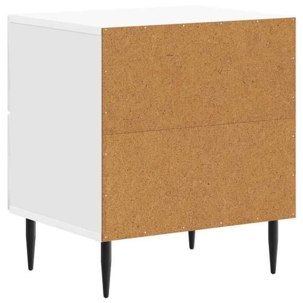 vidaXL Sängbord Vit glansig 43 x 34,5 x 47,5 cm 894763