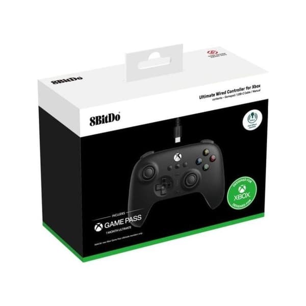 Joystick - 8BITDO - 82CE-HE - Trådat - Kompatibel med Xbox - 18 Knappar Svart