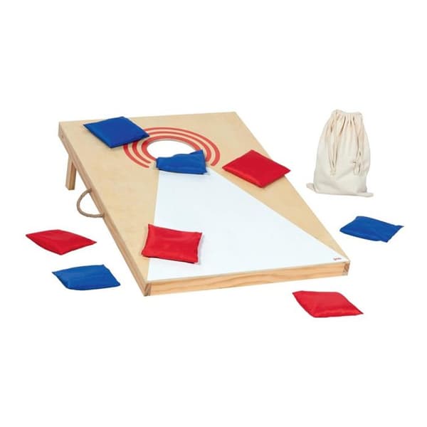 Cornhole kastspel med 8 påsar beige