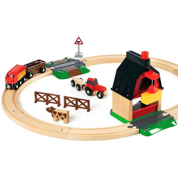 BRIO Wooden Farm Circuit - Komplett set med 20 delar - Ravensburger mångfärgad