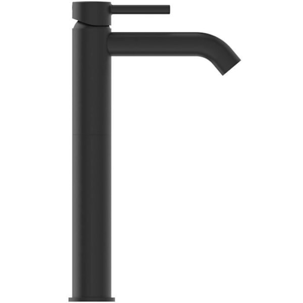 Tvättställsblandare CERALINE - IDEAL STANDARD - Förhöjd - Matt svart - Engrepp - Fast - Vattensparande Matte svart
