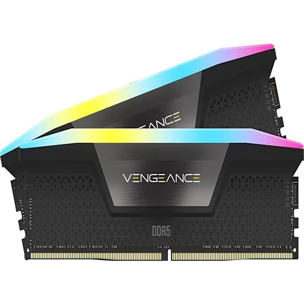 Corsair Vengeance RGB DDR5 64 GB (2 x 32 GB) 6600 MHz CL32 - Svart - Dual Channel Kit 2 RGB DDR5 PC5-52800 RAM - CMH64GX