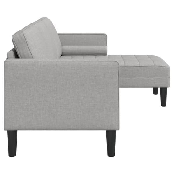 Kampanjsoffa hörn 3 platser Grå Moln 160 cm Tyg