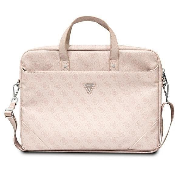 Guess 4G Triangle Logo Laptopväska 16" Rose Pink Saffiano - GUCB15P4TP Rosa