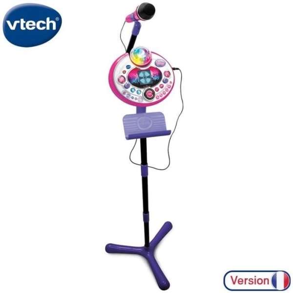 VTech Kidi SuperStar LightShow Rosa mikrofon Karaoke Barnkaraoke - Röstinspelning Konsertläge -