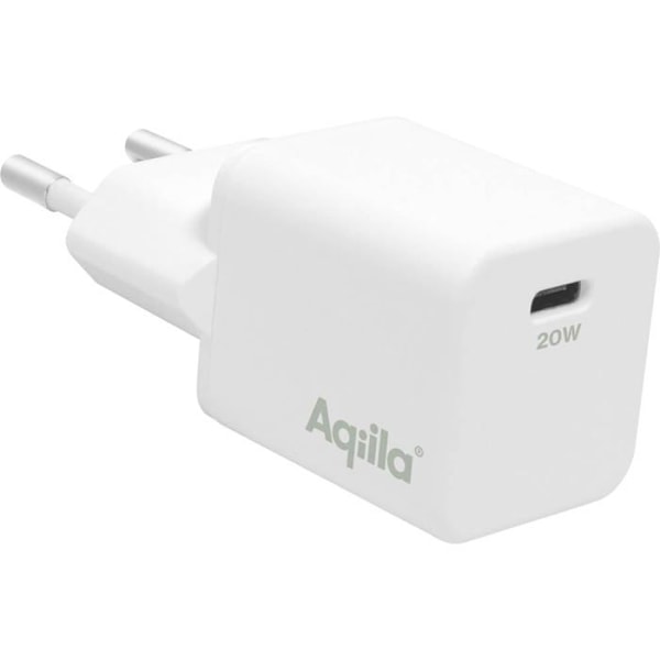 Aqiila W1 USB-laddare 20 W inomhus, för vägguttag Utström (max.) 3 A USB-C® Nr. av utgångar: 1 x Vit